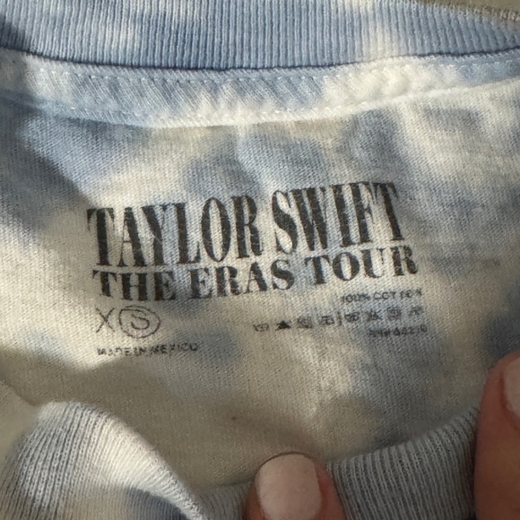 ERAS TOUR TAYLOR SWIFT official merch tie dye tank top grid size XS blue/white - Picture 5 of 6